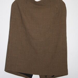 Brown Checkered Skirt